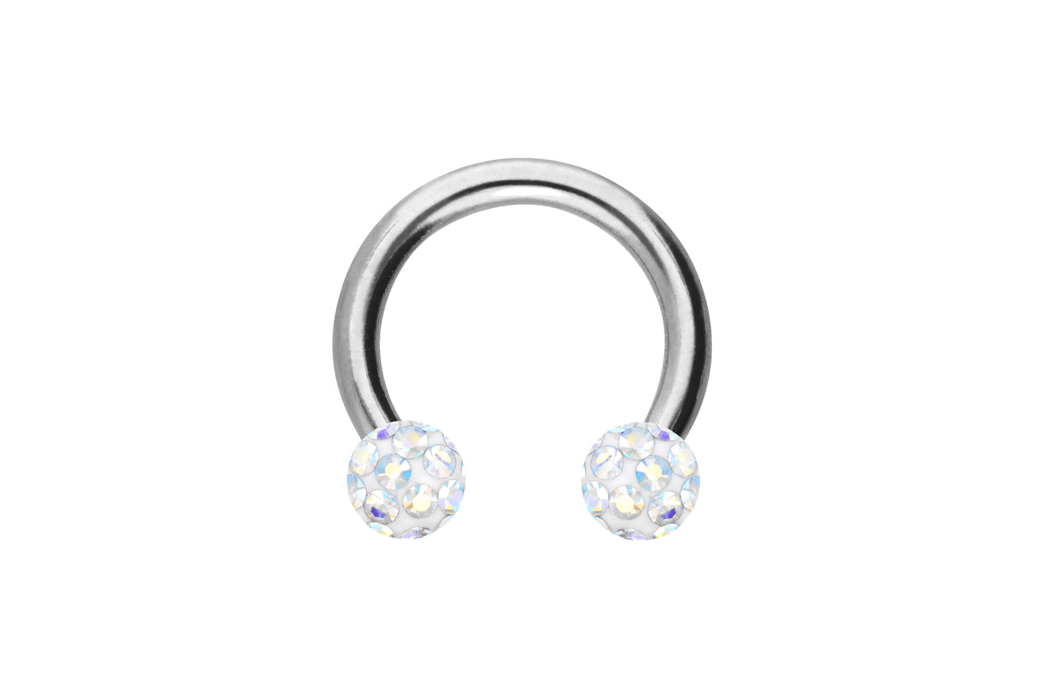 Titan Hufeisenring Piercing EPOXY-KUGELN